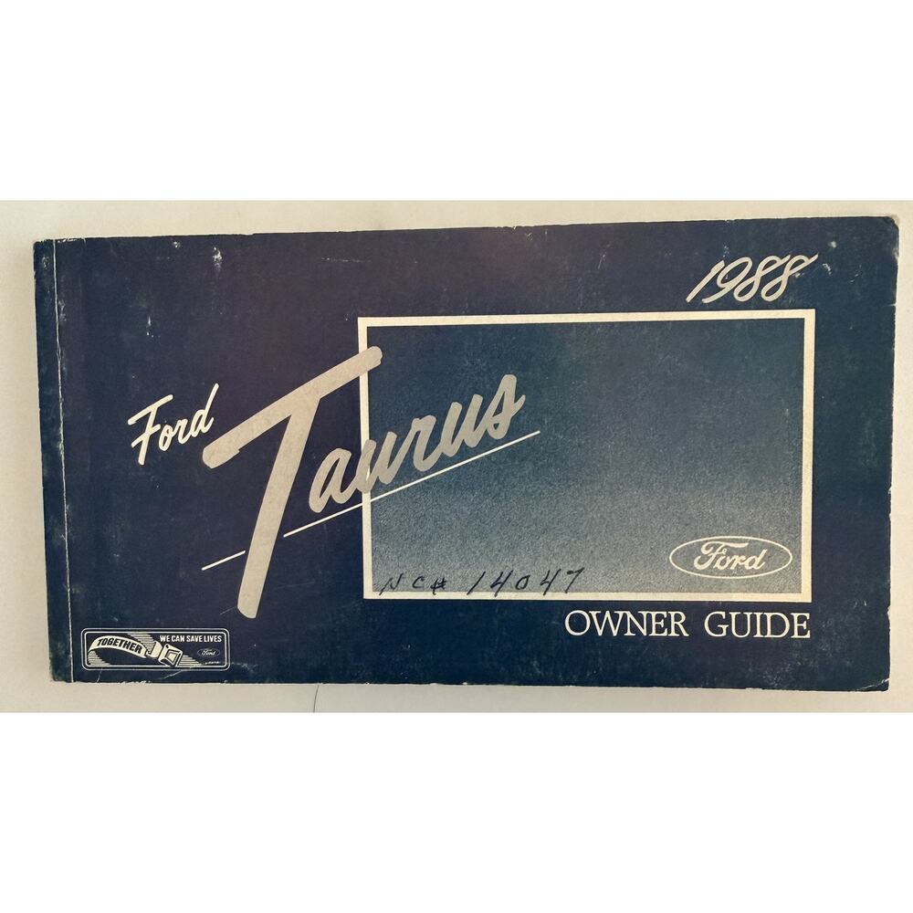 1988 Ford Taurus Owner's Manual FPS-12058-88B